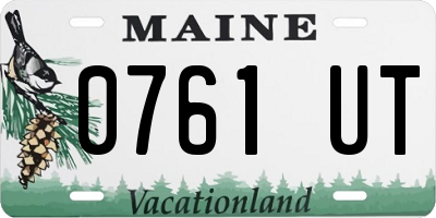 ME license plate 0761UT