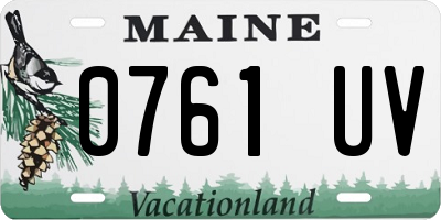 ME license plate 0761UV