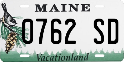 ME license plate 0762SD