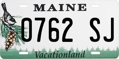 ME license plate 0762SJ