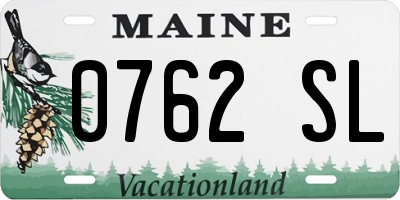 ME license plate 0762SL