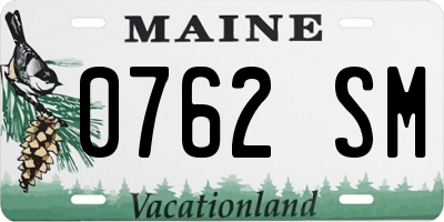 ME license plate 0762SM