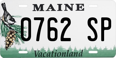 ME license plate 0762SP