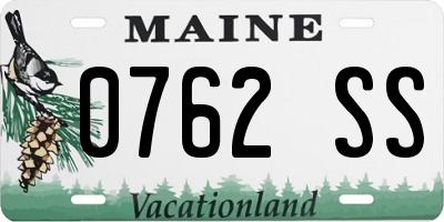 ME license plate 0762SS