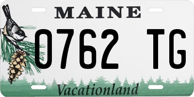 ME license plate 0762TG