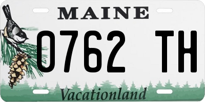 ME license plate 0762TH