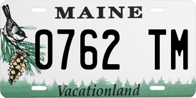 ME license plate 0762TM