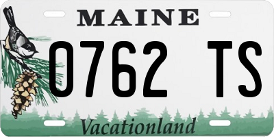 ME license plate 0762TS