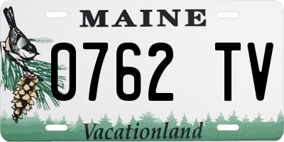 ME license plate 0762TV