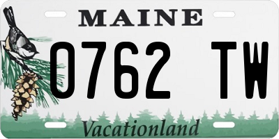 ME license plate 0762TW