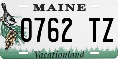ME license plate 0762TZ