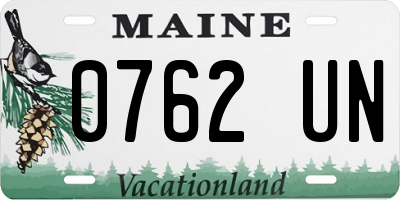 ME license plate 0762UN