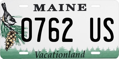 ME license plate 0762US