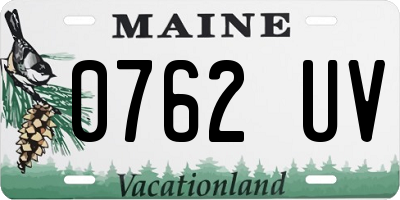 ME license plate 0762UV