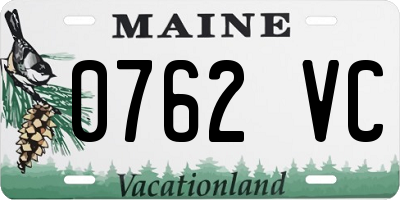 ME license plate 0762VC