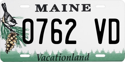 ME license plate 0762VD
