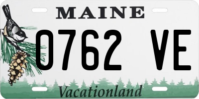 ME license plate 0762VE