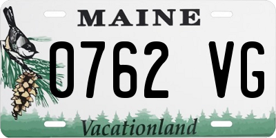 ME license plate 0762VG