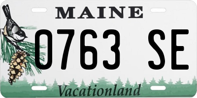 ME license plate 0763SE