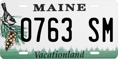 ME license plate 0763SM
