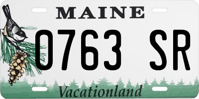 ME license plate 0763SR