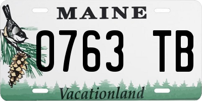 ME license plate 0763TB