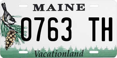 ME license plate 0763TH