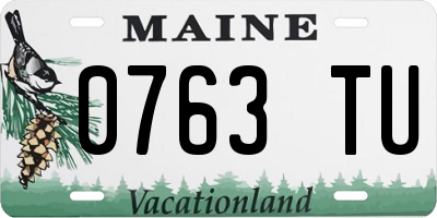 ME license plate 0763TU