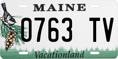 ME license plate 0763TV