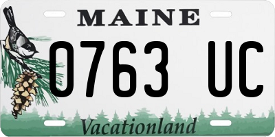 ME license plate 0763UC