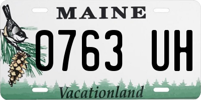 ME license plate 0763UH