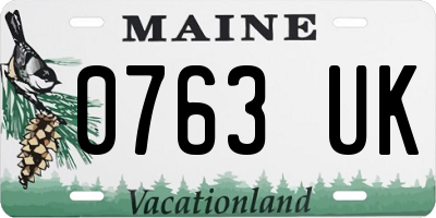 ME license plate 0763UK