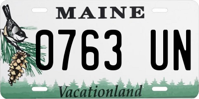 ME license plate 0763UN