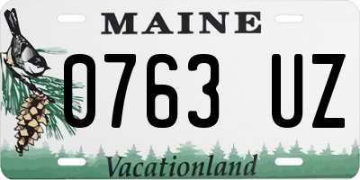 ME license plate 0763UZ