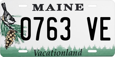 ME license plate 0763VE