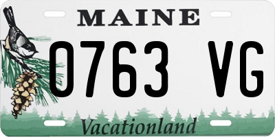 ME license plate 0763VG