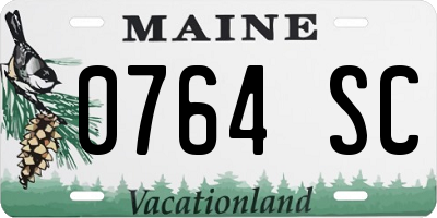 ME license plate 0764SC