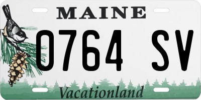 ME license plate 0764SV