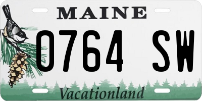 ME license plate 0764SW