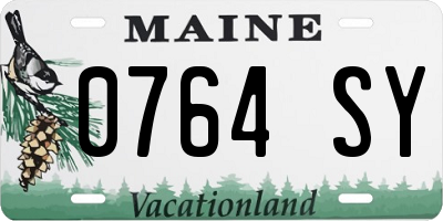 ME license plate 0764SY