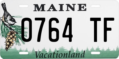 ME license plate 0764TF