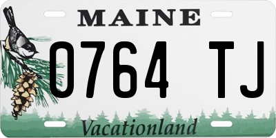 ME license plate 0764TJ