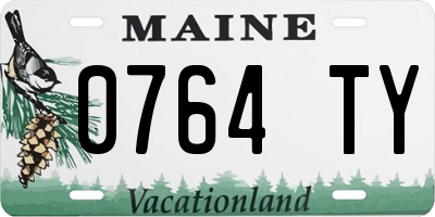 ME license plate 0764TY