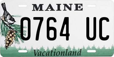 ME license plate 0764UC