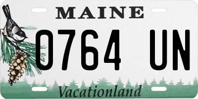 ME license plate 0764UN