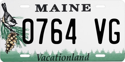 ME license plate 0764VG