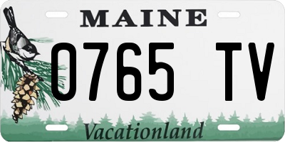 ME license plate 0765TV