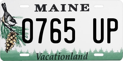 ME license plate 0765UP
