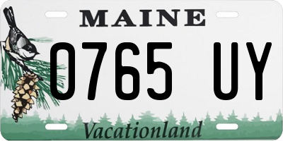 ME license plate 0765UY