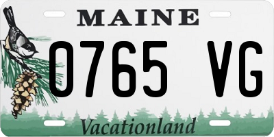 ME license plate 0765VG